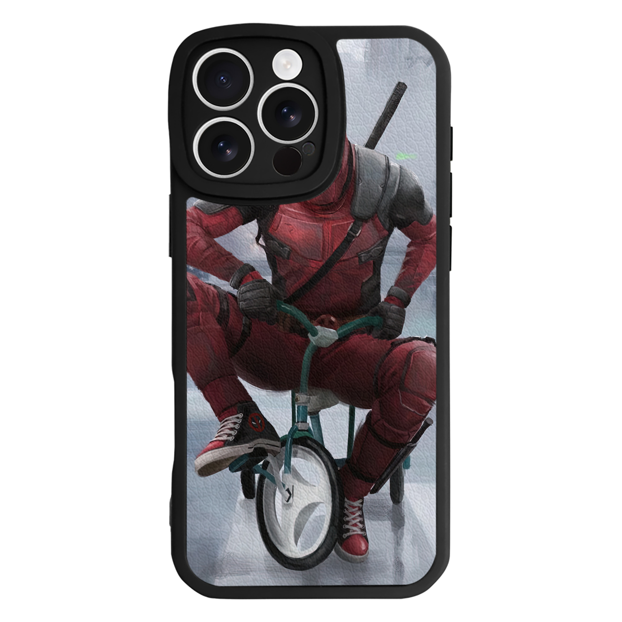 （画像用） Deadpool デッドプール 【iPhone 16シリーズ対応】シリコンスマホケース（レザー調） 材質：シリコン
